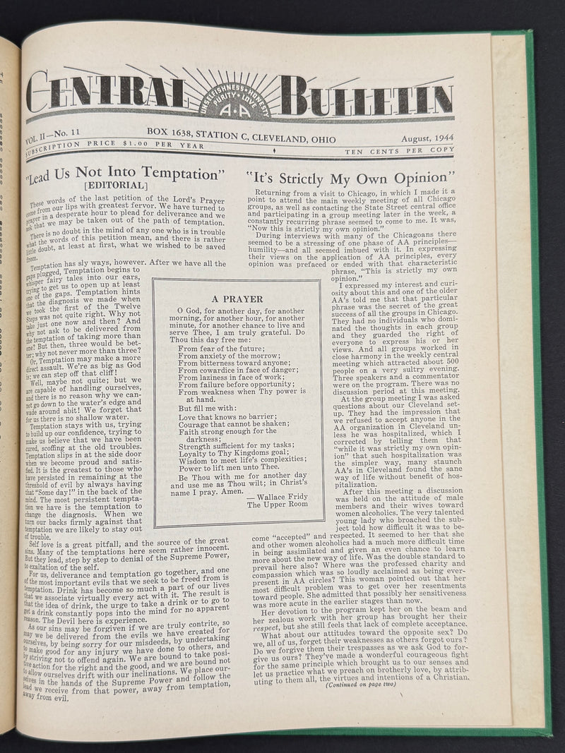 The Cleveland Central Bulletin Collection — Original Bound Volumes, 1942–1962