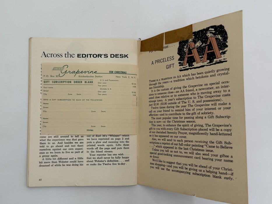 AA Grapevine - Traditions Month - November 1956