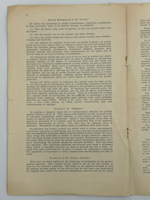 Towards a Better Understanding of Alcoholism (1943)