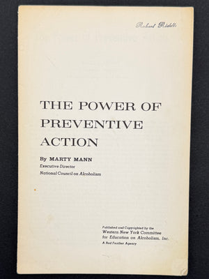 The Power of Preventive Action — Marty Mann | National Council on Alcoholism