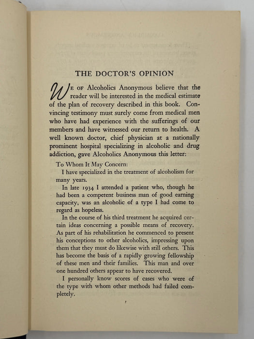 Alcoholics Anonymous First Edition 11th Printing from 1947 with ODJ