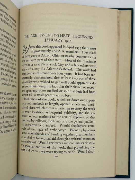 Alcoholics Anonymous First Edition 9th Printing from 1946 - ODJ