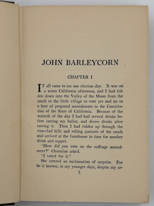 John Barleycorn by Jack London - First Printing from 1913 with ODJ