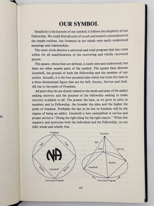 Narcotics Anonymous — Second Edition (1982) C.A.R.E.N.A. Publishing · Original Dust Jacket