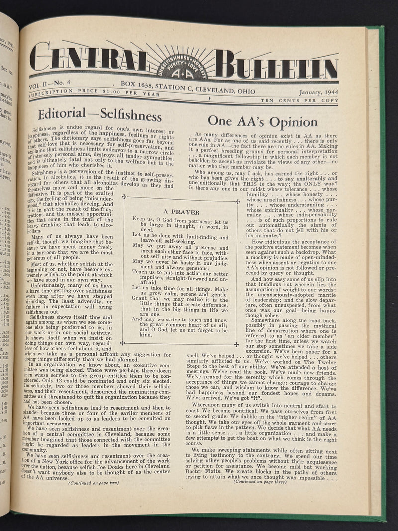 The Cleveland Central Bulletin Collection — Original Bound Volumes, 1942–1962