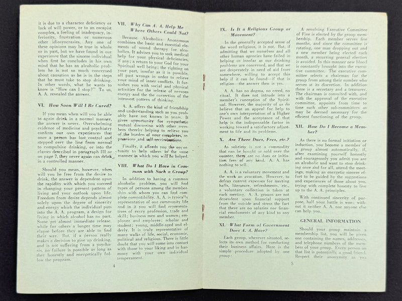 A.A. At Last — Early New Jersey Alcoholics Anonymous Pamphlet
