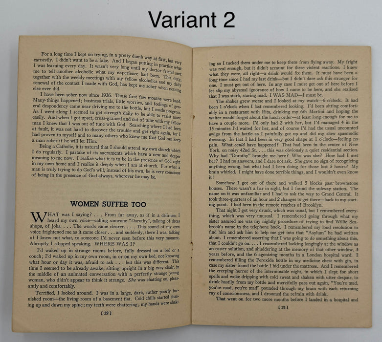 Alcoholics Anonymous 1943–1944 Early Pamphlet — Complete Set of Six Variants