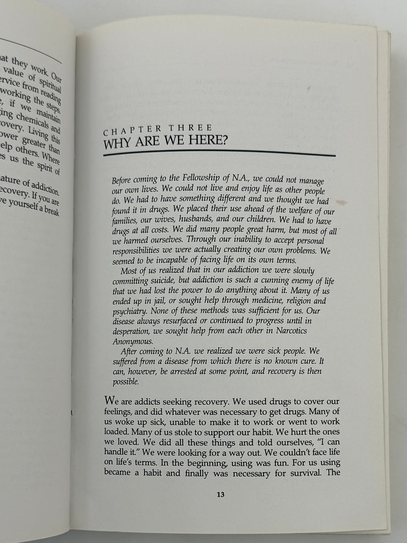 Narcotics Anonymous — Fourth Edition, First Softcover Printing | 1988