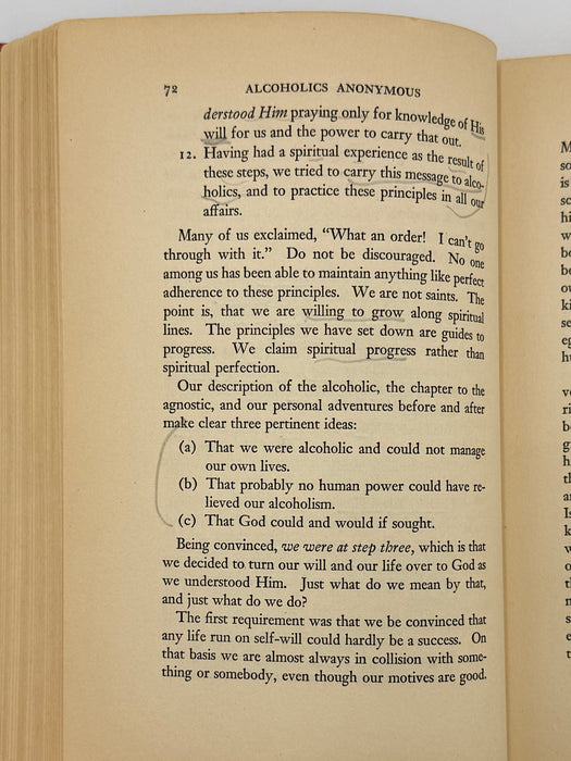 Alcoholics Anonymous (Big Book) — First Edition, First Printing (April 1939)