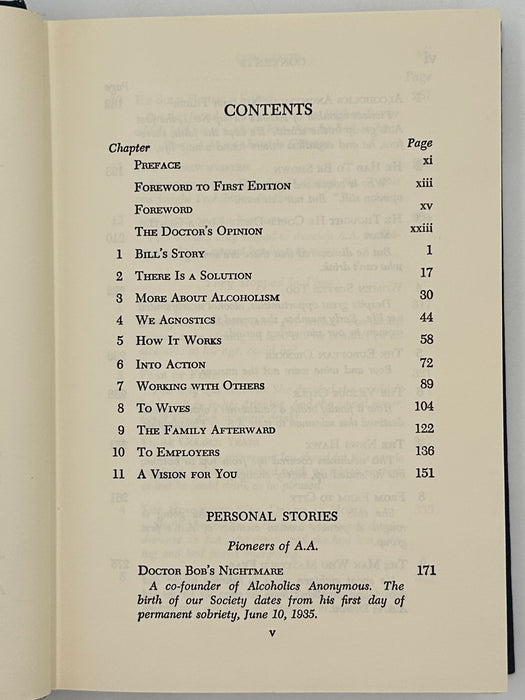 Alcoholics Anonymous Third Edition First Printing from 1976 with ODJ