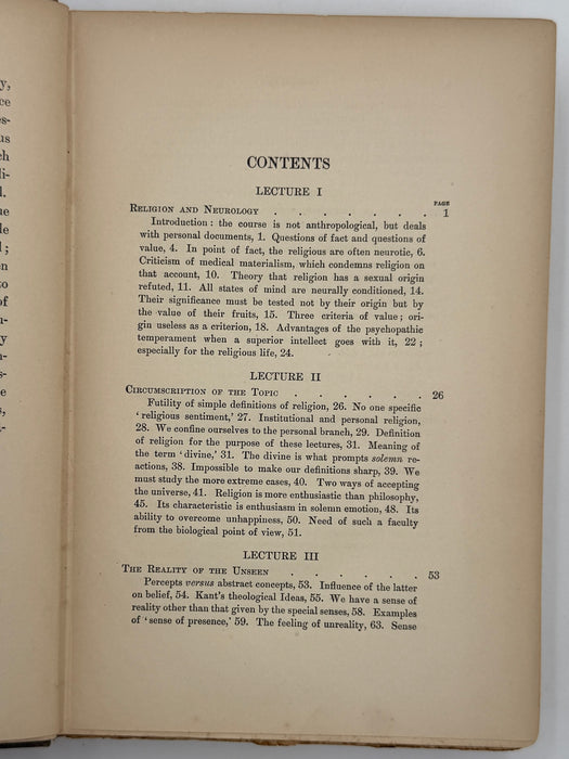 Varieties of Religious Experience by William James - First American Printing from June 1902