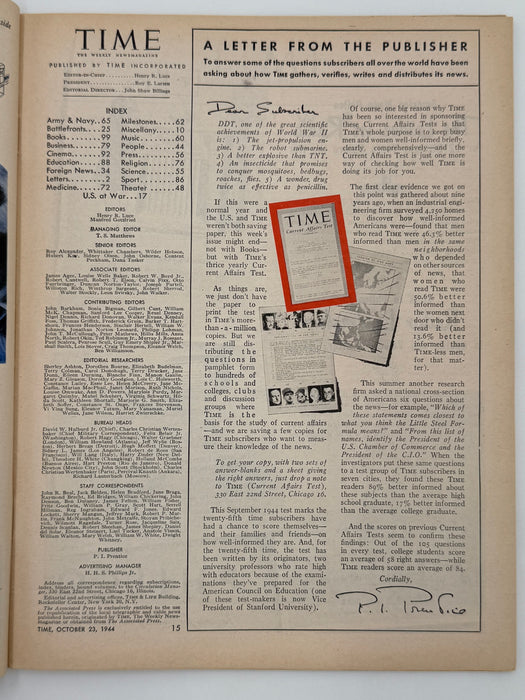 Time Magazine from October 1944 - Marty Mann - Help for Drunkards