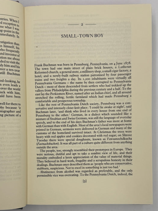 Frank Buchman: a life by Garth Lean - First Printing 1985 - ODJ