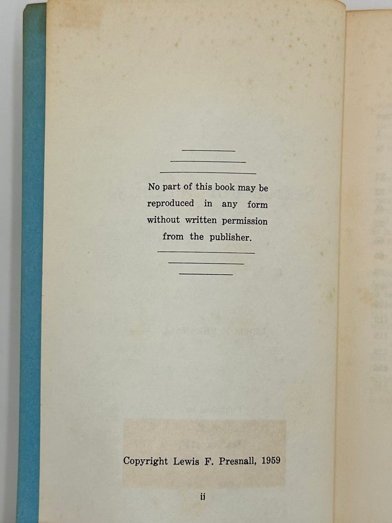 The Search for Serenity by Lewis Presnall - 1959