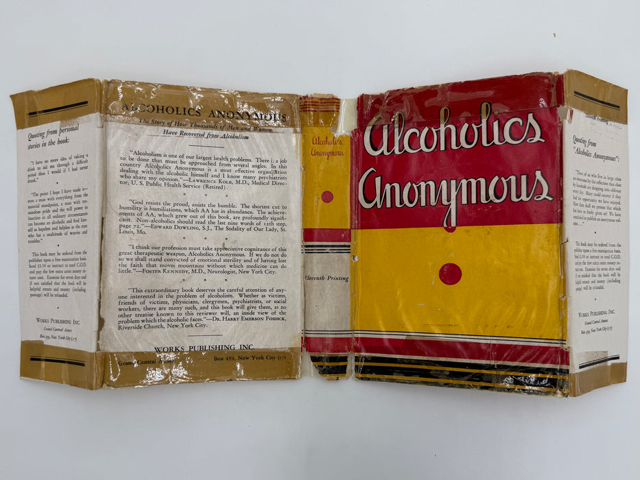 Signed by Bill & Lois Wilson - Alcoholics Anonymous First Edition Big Book 11th Printing