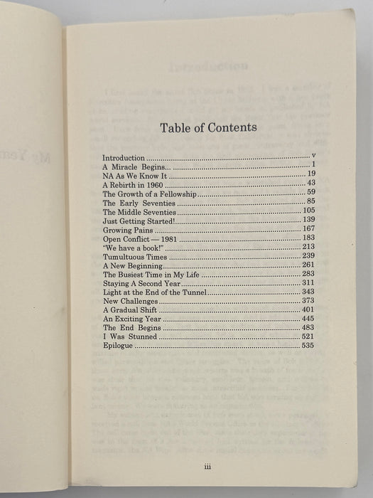 My Years with Narcotics Anonymous: A History of NA by Bob Stone