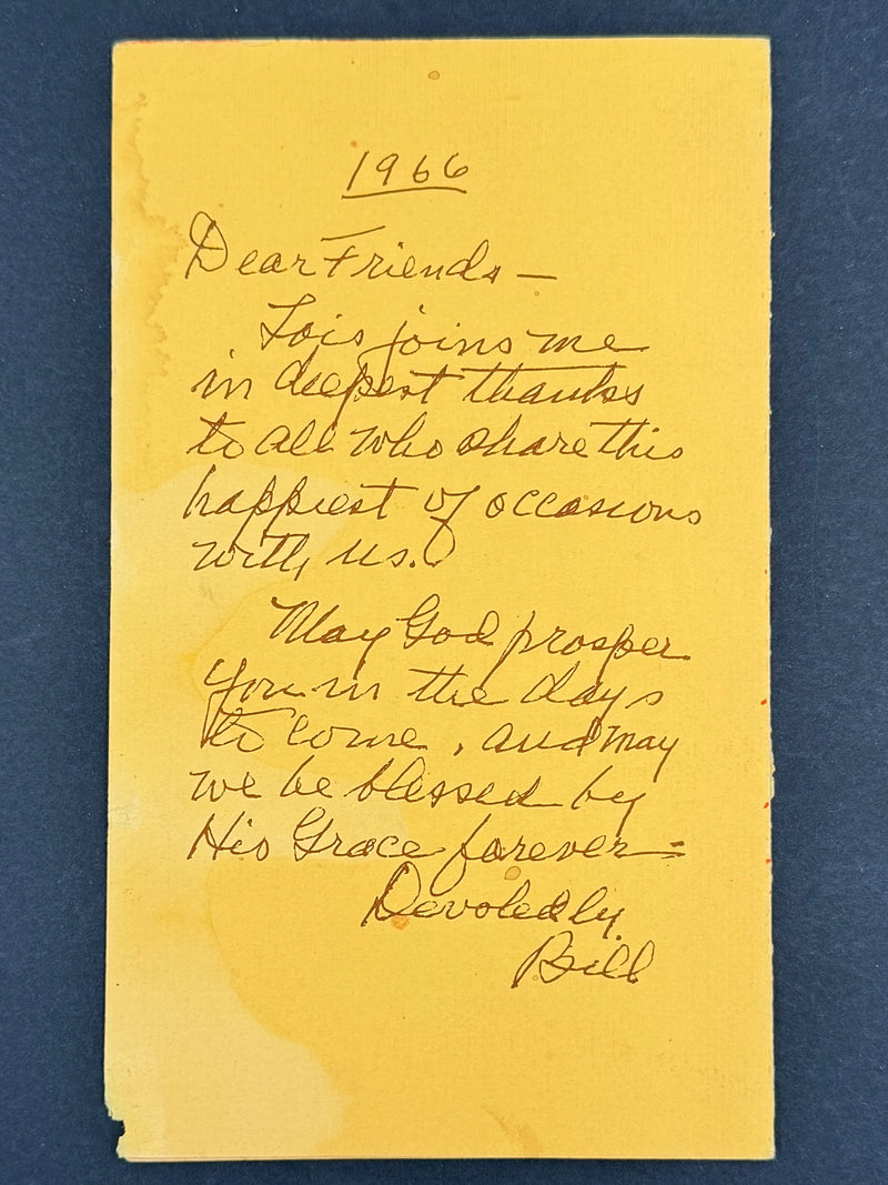 Bill W.’s 32nd A.A. Anniversary — 1966 New York Intergroup Dinner Program
