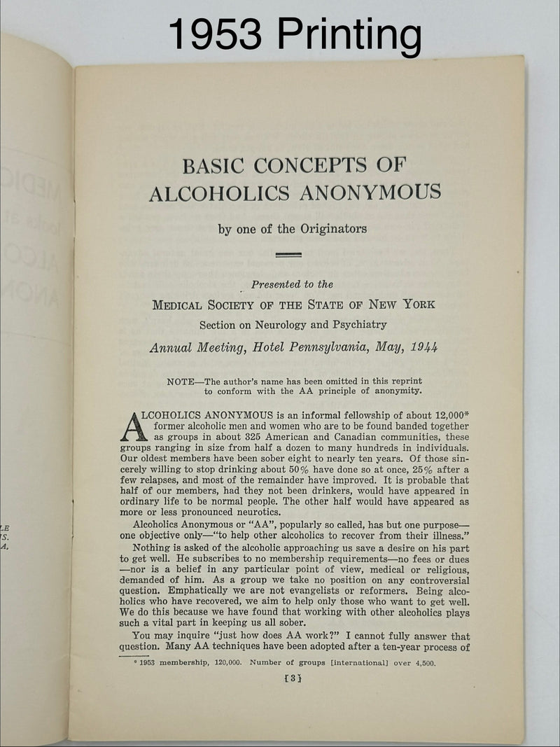 Medicine Looks at Alcoholics Anonymous — 4-Pamphlet Edition Set (1944 / 1946 / 1949 / 1953)