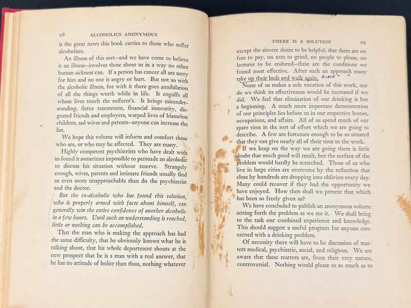 Alcoholics Anonymous — First Edition, First Printing | April 1939