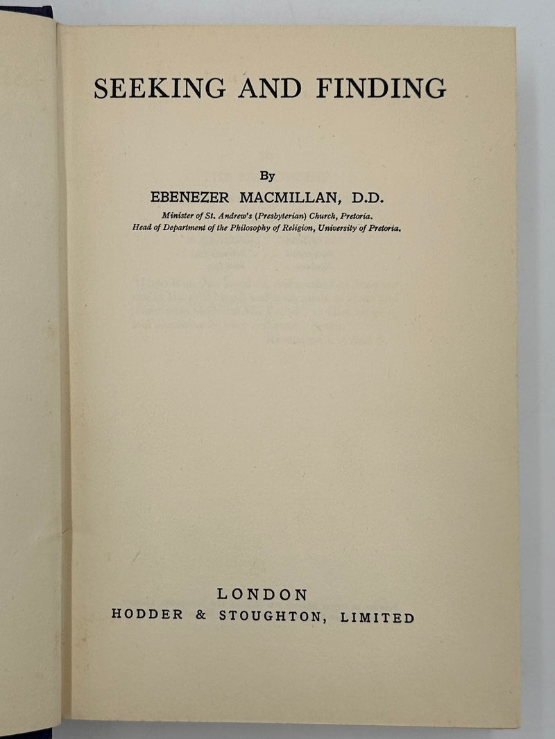 Seeking and Finding by Ebenezer Macmillan from April 1933 West Coast Collection