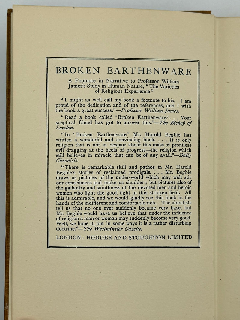 Broken Earthenware by Harold Begbie