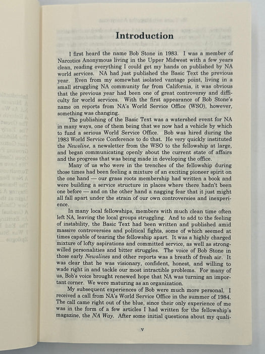My Years with Narcotics Anonymous: A History of NA by Bob Stone