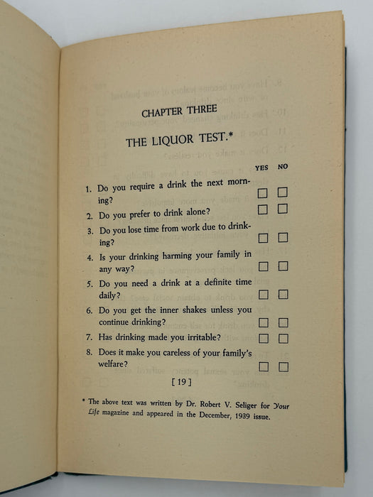 Alcoholics Are Sick People by Robert V. Seliger, M.D.