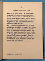 Rare Black Cover - The AA Way of Life: As Bill Sees It - 5th Printing 1974 Recovery Collectibles