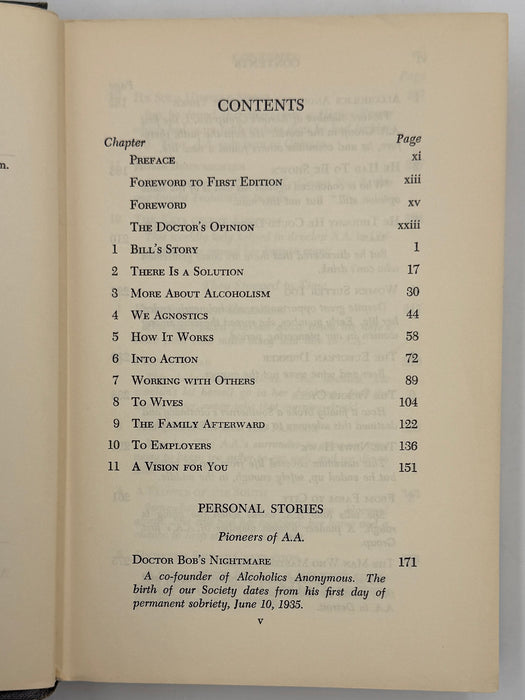 Alcoholics Anonymous Second Edition First Printing from 1955 - RDJ