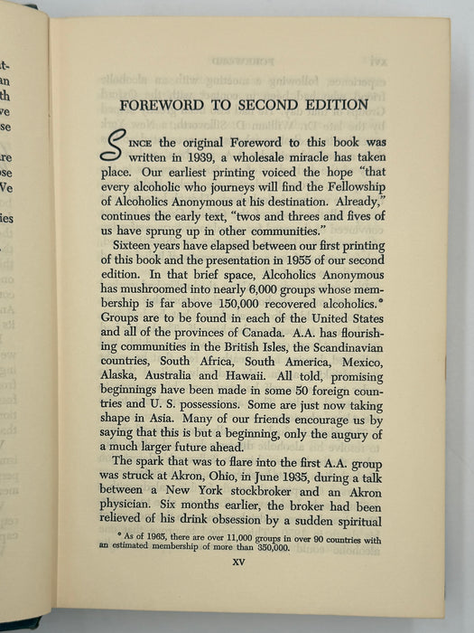 Alcoholics Anonymous Second Edition 7th Printing from 1965 - ODJ