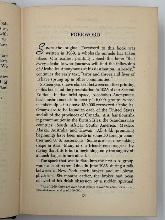 Alcoholics Anonymous Second Edition 4th Printing from 1960 - ODJ