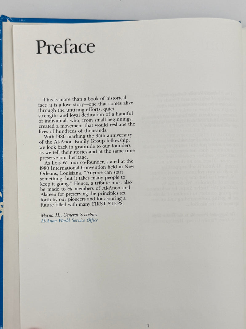 First Steps: Al-Anon 35 Years of Beginnings - 1986