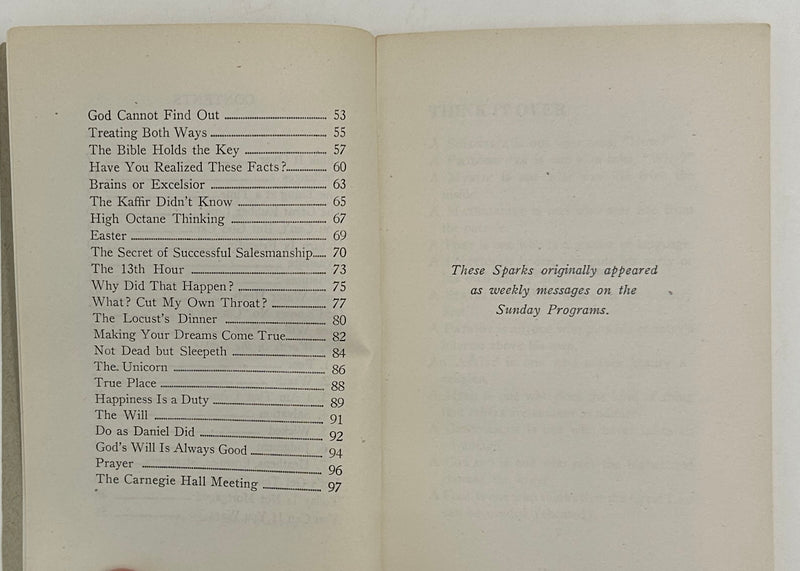 Emmet Fox - THE SEVENTH SPARKS BOOK Recovery Collectibles