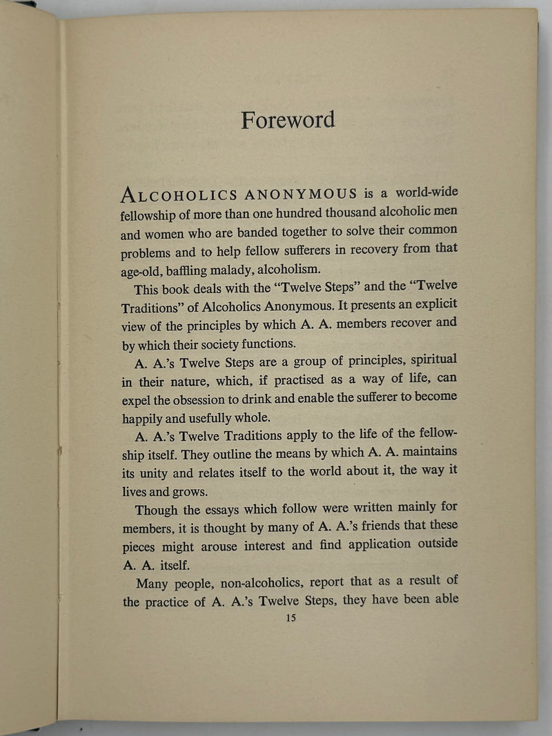 Twelve Steps and Twelve Traditions - First Printing from Great Britain