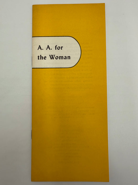A.A. for the Woman - Third Printing from 1954