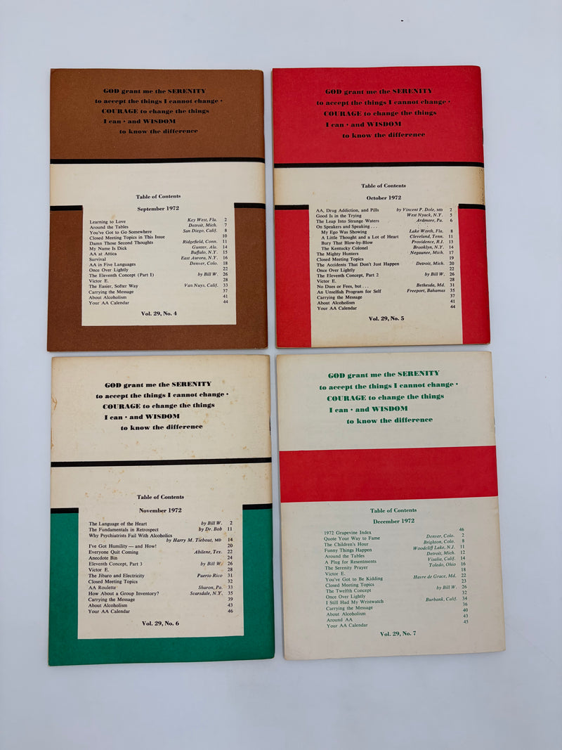 AA Grapevine Complete Set 1972