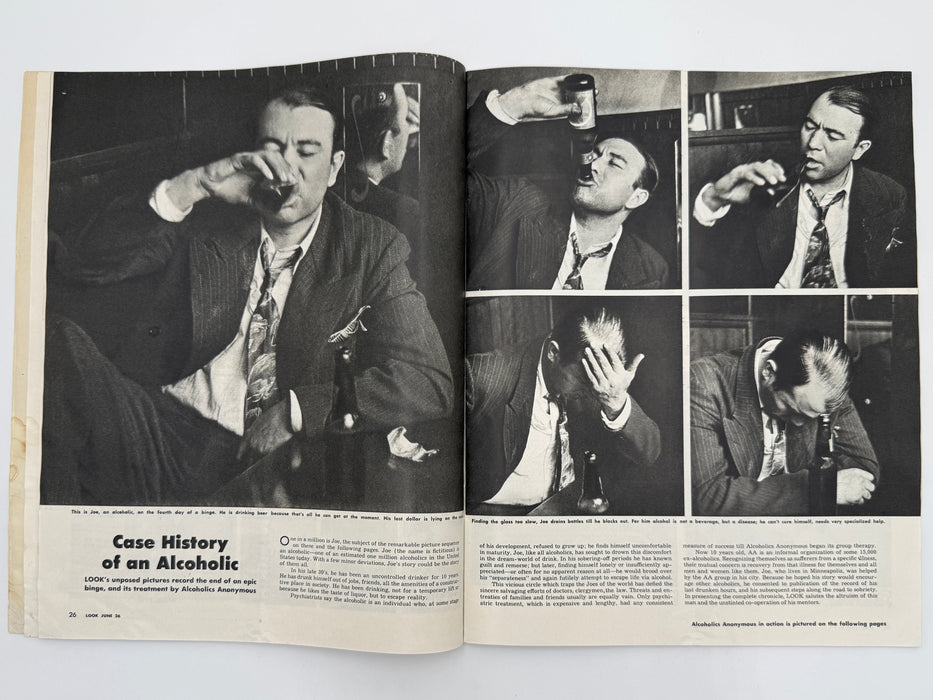 Look Magazine from June 1945 - Case History of an Alcoholic Recovery Collectibles
