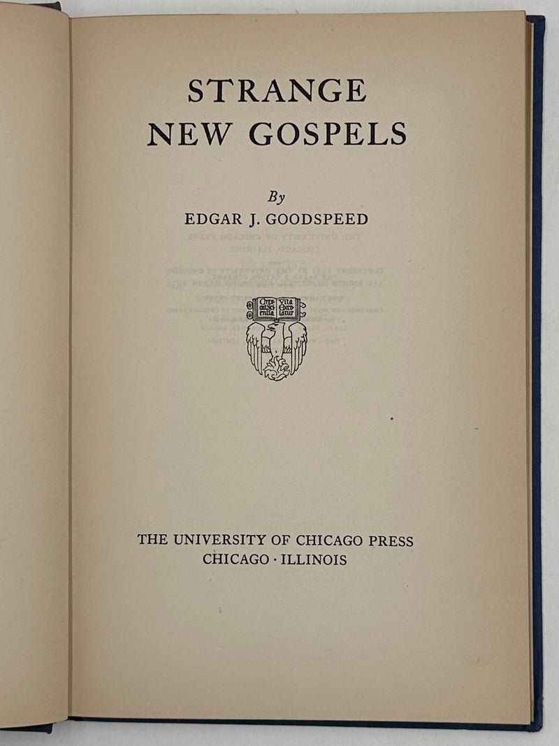 Strange New Gospels by Edgar Johnson Goodspeed from 1931 with the original dust jacket Recovery Collectibles