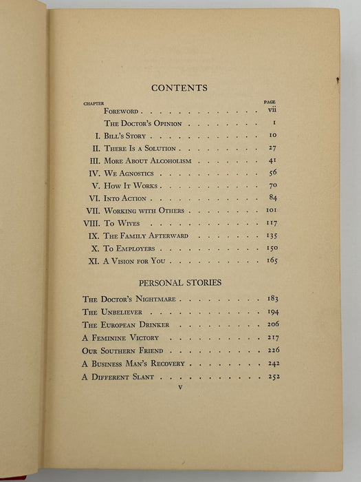 Ernie Galbraith’s AA First Edition First Printing from 1939