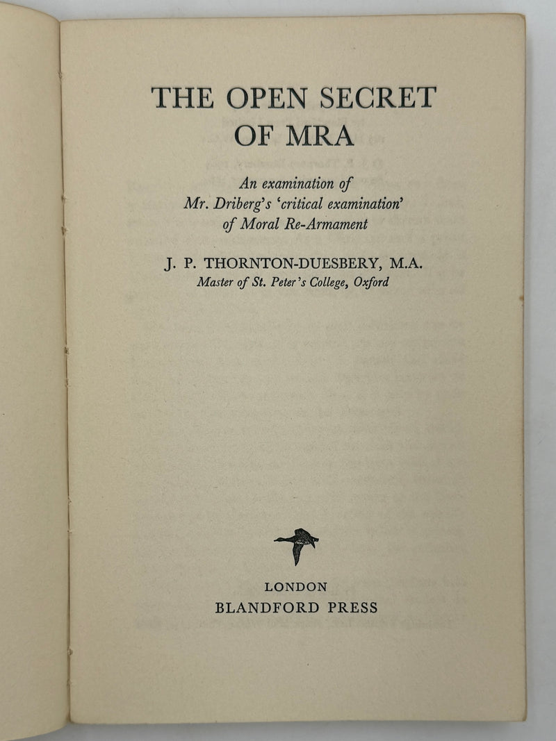 The Open Secret of MRA by J.P. Thornton-Duesbery