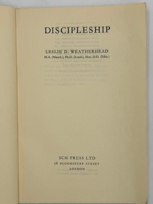 Discipleship by Leslie D. Weatherhead - Revised Edition - 1958