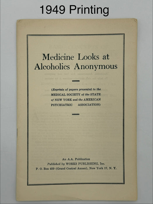 Medicine Looks at Alcoholics Anonymous — 4-Pamphlet Edition Set (1944 / 1946 / 1949 / 1953)