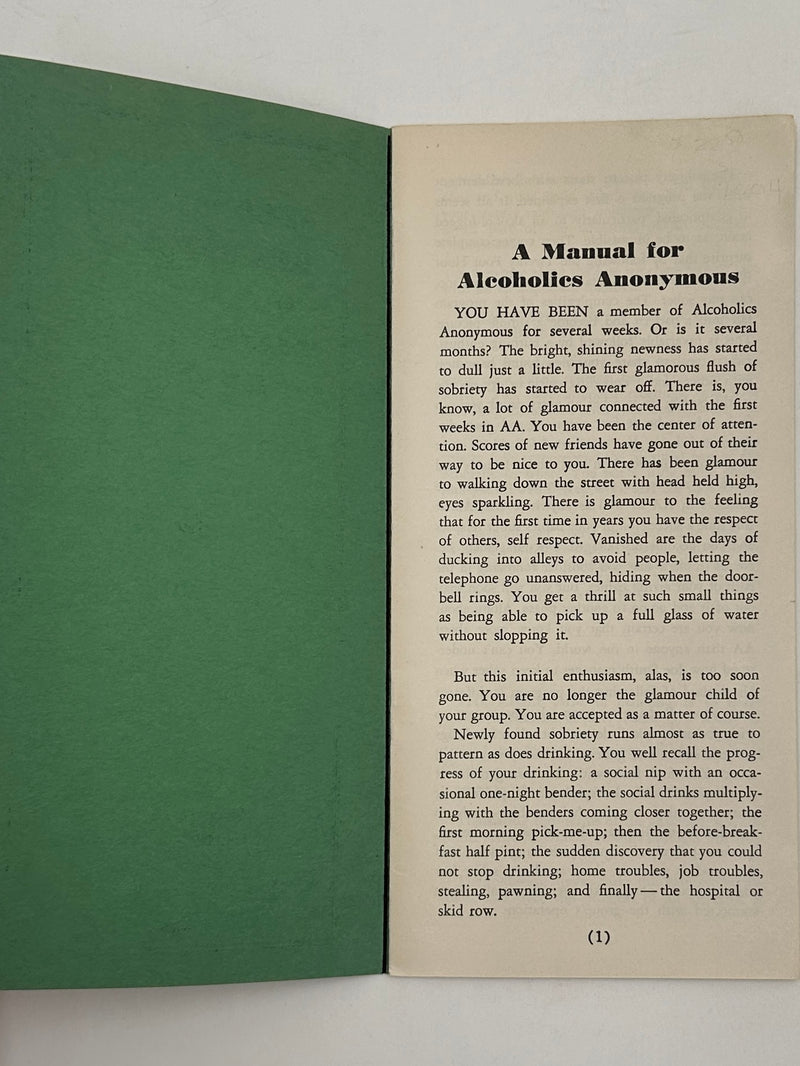Second Reader for Alcoholics Anonymous Early Akron A.A. Pamphlet