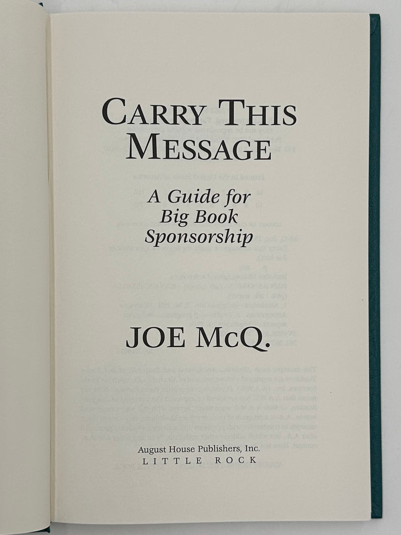 Carry This Message by Joe McQ. - 2002