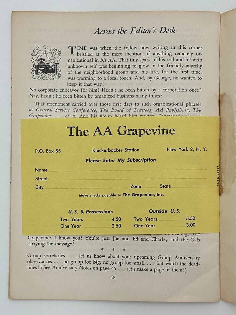 AA Grapevine from May 1955