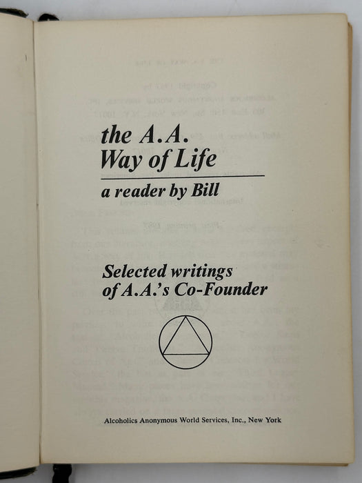 The AA Way of Life - First Printing from 1967 - RDJ
