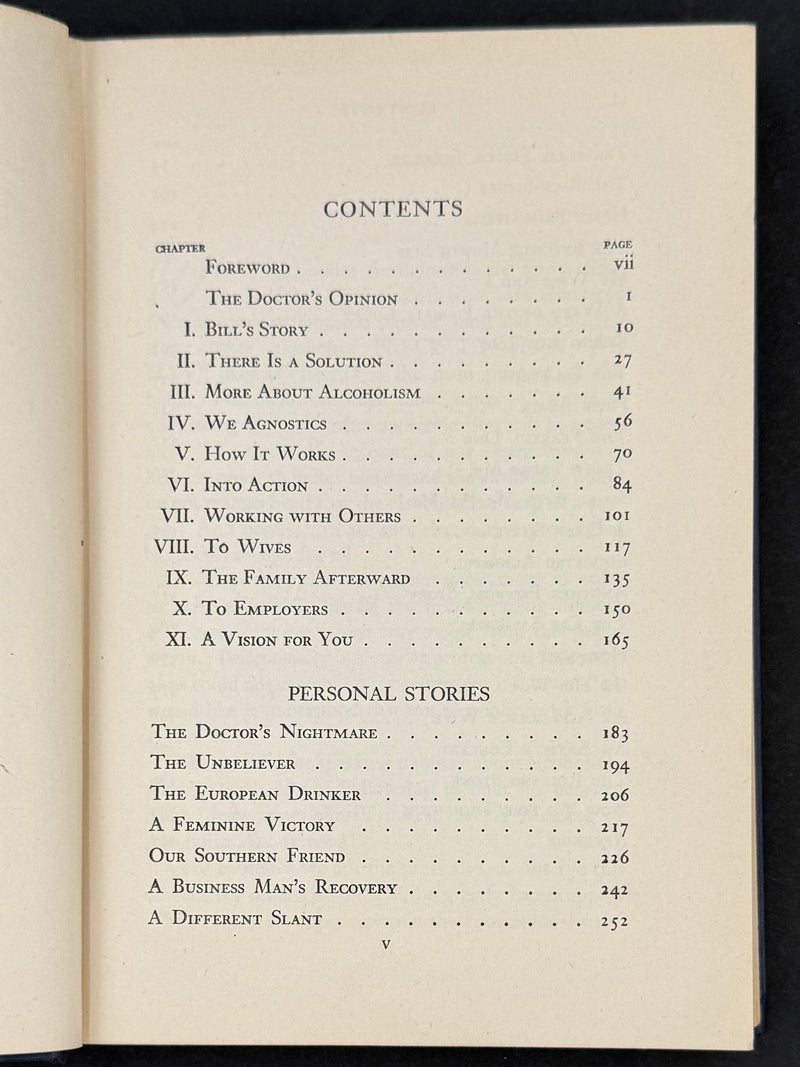 Alcoholics Anonymous First Edition, Fourteenth Printing (July 1951) With Original Dust Jacket