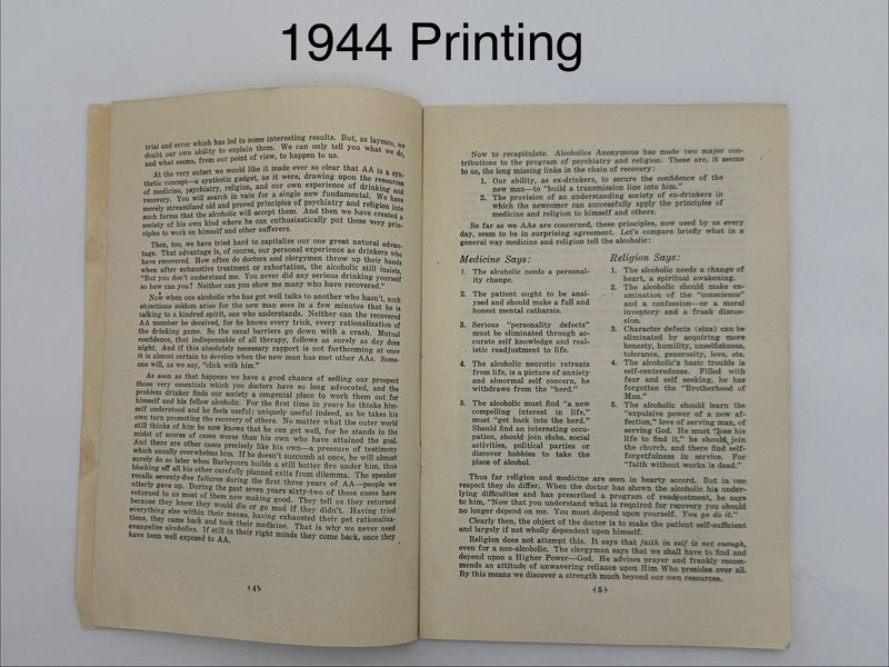Medicine Looks at Alcoholics Anonymous — 4-Pamphlet Edition Set (1944 / 1946 / 1949 / 1953)