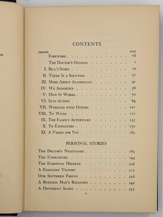 Alcoholics Anonymous — First Edition, Sixteenth Printing (August 1954) With Original Dust Jacket
