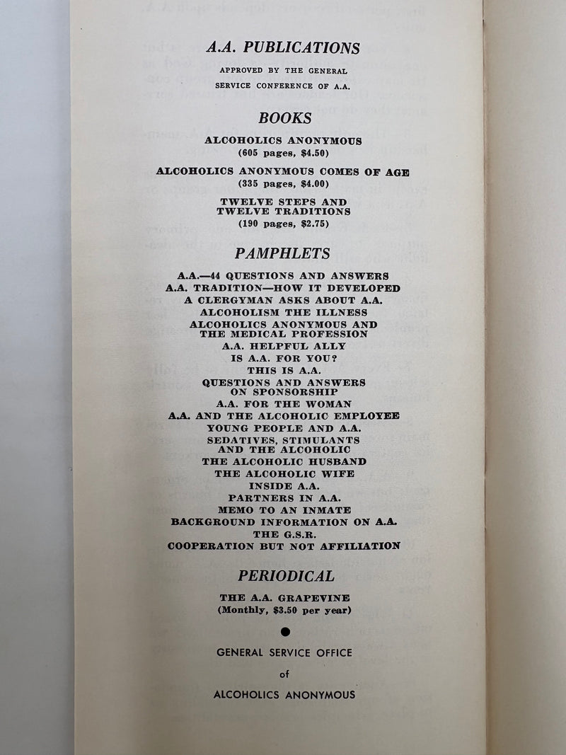 Sedatives, Stimulants, and The Alcoholic - 1964